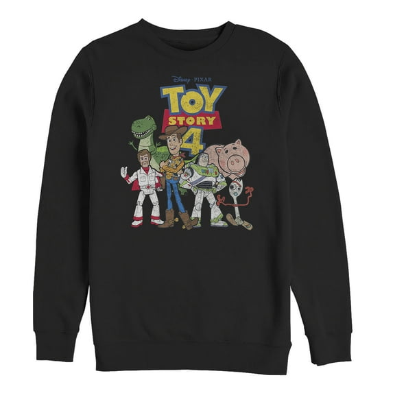 Men's Toy Story Character Logo Party Sweatshirt Black X Large