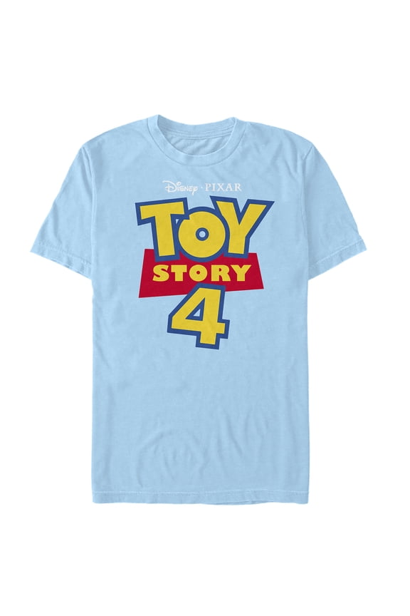 Men's Toy Story Classic Logo  Graphic Tee Light Blue 2X Large