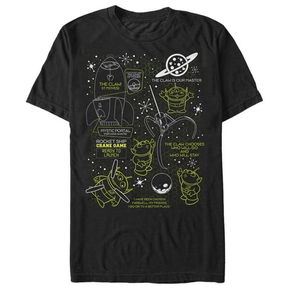 Men's Toy Story Claw is Our Master  Graphic Tee Black 4X Large