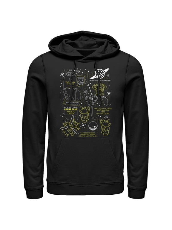 Men's Toy Story Claw is Our Master Pull Over Hoodie Black X Large