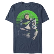 Men's Toy Story Distressed Buzz Lightyear Pose Graphic Tee Navy Blue Heather 4X Large