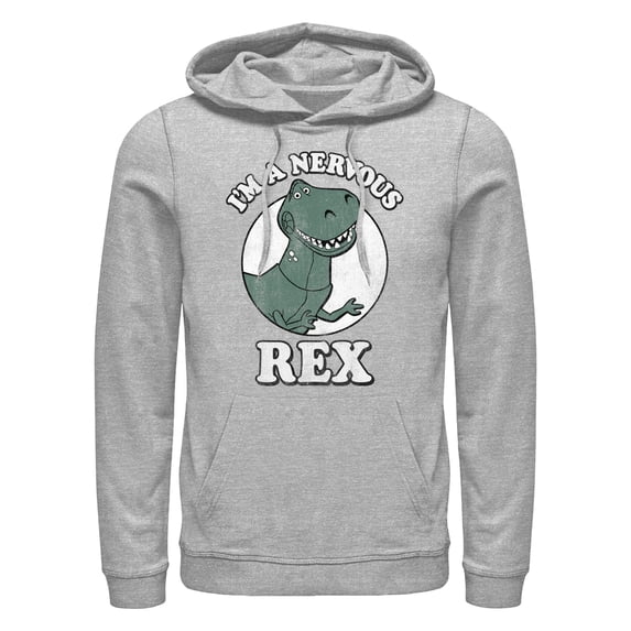 Men's Toy Story Distressed Nervous Rex Pull Over Hoodie