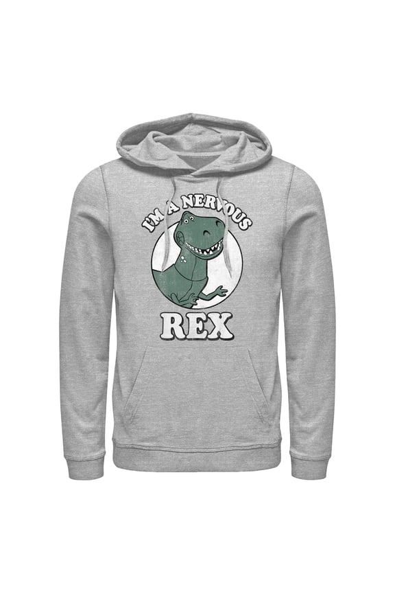 Men's Toy Story Distressed Nervous Rex Pull Over Hoodie