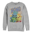 thumbnail image 1 of Men's Toy Story Ducky & Bunny Hang Time  Sweatshirt Athletic Heather Large, 1 of 3