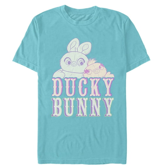 Men's Toy Story Ducky & Bunny Hugs Graphic Tee Tahiti Blue Large