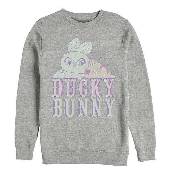 Men's Toy Story Ducky & Bunny Hugs  Sweatshirt Athletic Heather Small