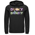 thumbnail image 1 of Men's Toy Story Ducky & Bunny Rainbow Text Pull Over Hoodie Black Small, 1 of 3
