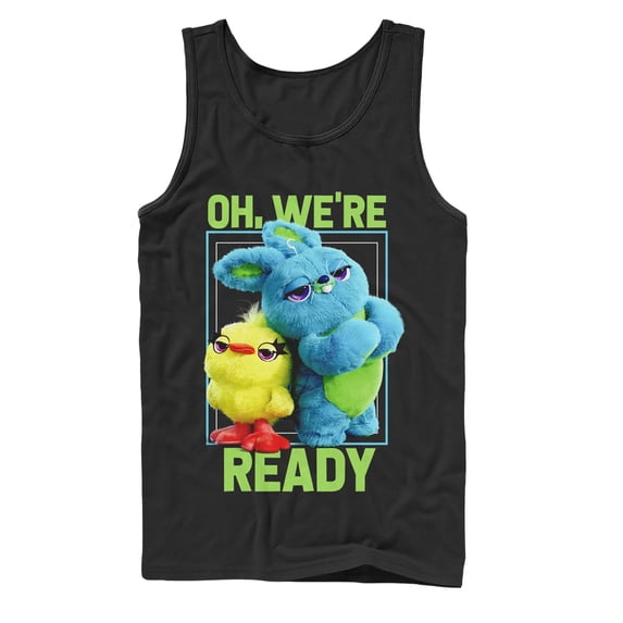 Men's Toy Story Ducky & Bunny Ready Pose Tank Top Black X Large