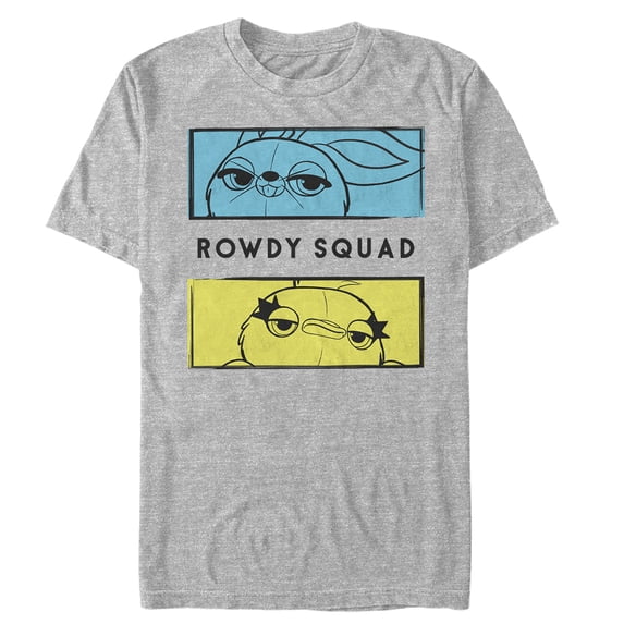 Men's Toy Story Ducky & Bunny Rowdy Panels Graphic Tee Athletic Heather Medium