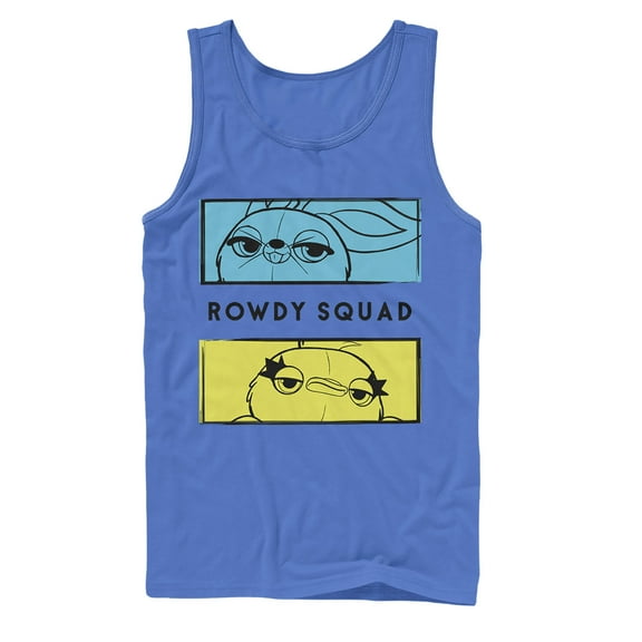 Men's Toy Story Ducky & Bunny Rowdy Panels  Tank Top Royal Blue Small