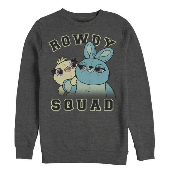 Men's Toy Story Ducky & Bunny Squad  Sweatshirt Charcoal Heather 2X Large