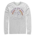 thumbnail image 1 of Men's Toy Story Ducky & Bunny Stuck on You Rainbow  Long Sleeve Shirt White Large, 1 of 3
