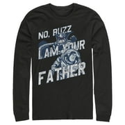 Mens Toy Story Evil Emperor Zurg and Buzz Lightyear I am Your Father Long Sleeve Shirt Black Medium