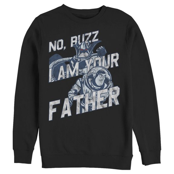 Men's Toy Story Evil Emperor Zurg and Buzz Lightyear I am Your Father  Sweatshirt Black 2X Large