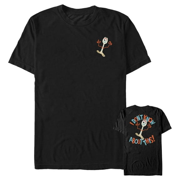 Men's Toy Story Forky Don't Know About This  Graphic Tee Black 4X Large