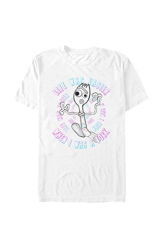 Men's Toy Story Forky Stay Weird Graphic Tee White 3X Large