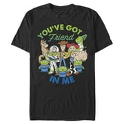 DISNEY PIXAR TOY STORY Men's Toy Story Friend in Me Scene Graphic Tee Black Large
