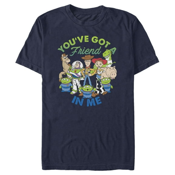 Men's Toy Story Friend in Me Scene  Graphic Tee Navy Blue Large