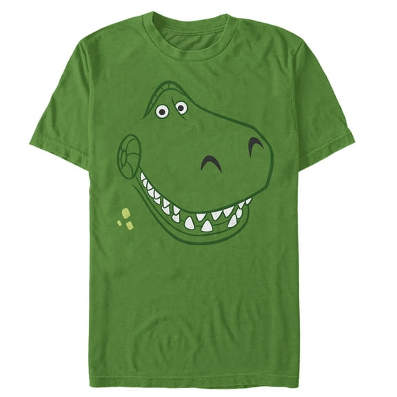 Men's Toy Story Grinning Rex Face Graphic Tee Kelly Green Medium