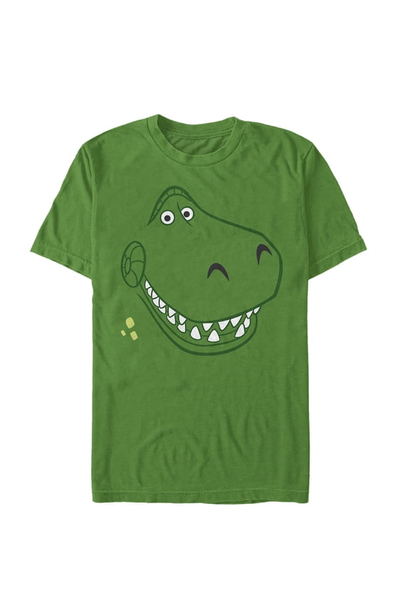 Men's Toy Story Grinning Rex Face Graphic Tee Kelly Green Medium