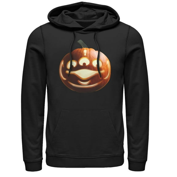 Men's Toy Story Halloween Alien Pumpkin  Pull Over Hoodie Black 2X Large