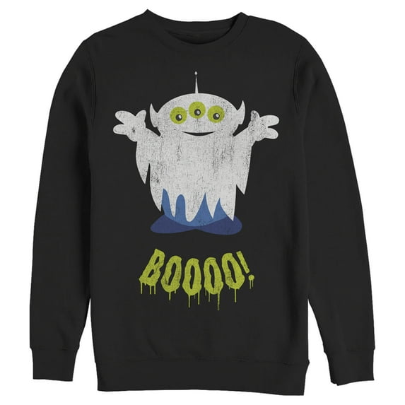 Men's Toy Story Halloween Squeeze Alien Boo Ghosts Sweatshirt Black X Large