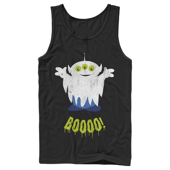 Men's Toy Story Halloween Squeeze Alien Boo Ghosts  Tank Top Black Large