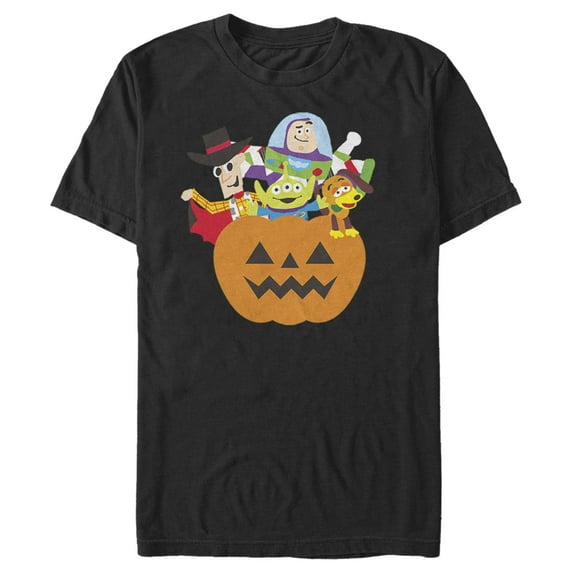 Men's Toy Story Halloween Toy Treats Graphic Tee Black Medium