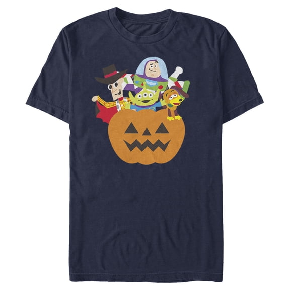 Men's Toy Story Halloween Toy Treats  Graphic Tee Navy Blue Medium