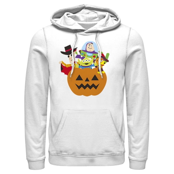 Men's Toy Story Halloween Toy Treats  Pull Over Hoodie White Small
