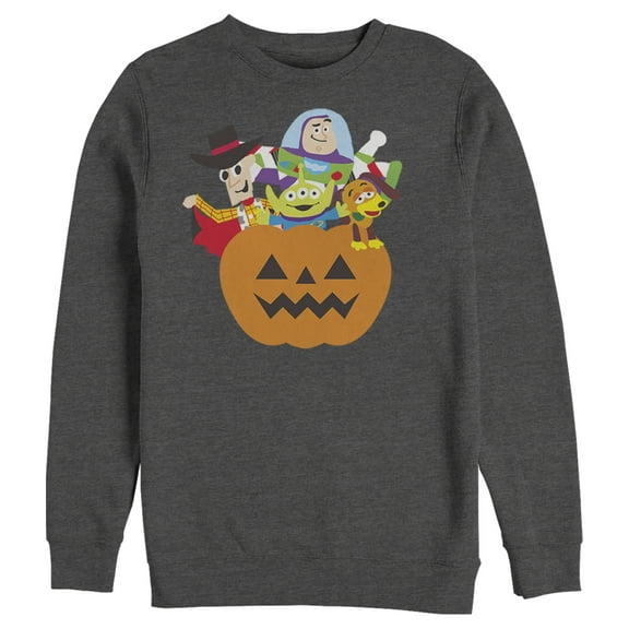 Men's Toy Story Halloween Toy Treats Sweatshirt Charcoal Heather 2X Large