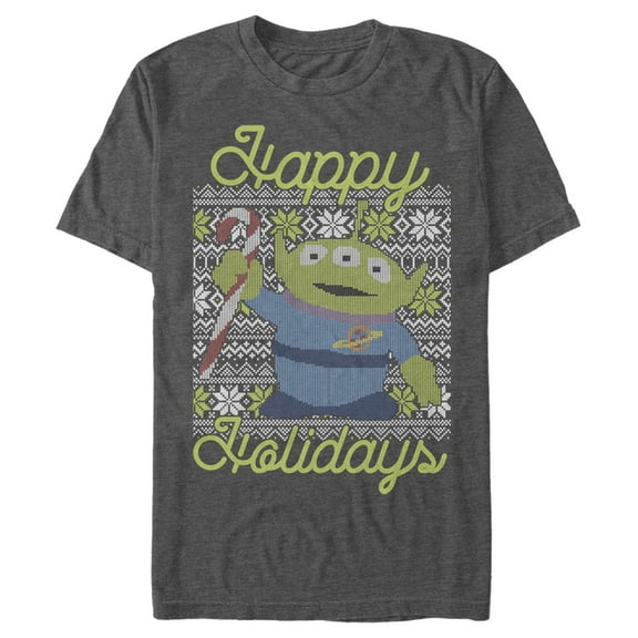 Men's Toy Story Happy Holidays Graphic Tee Charcoal Heather 2X Large