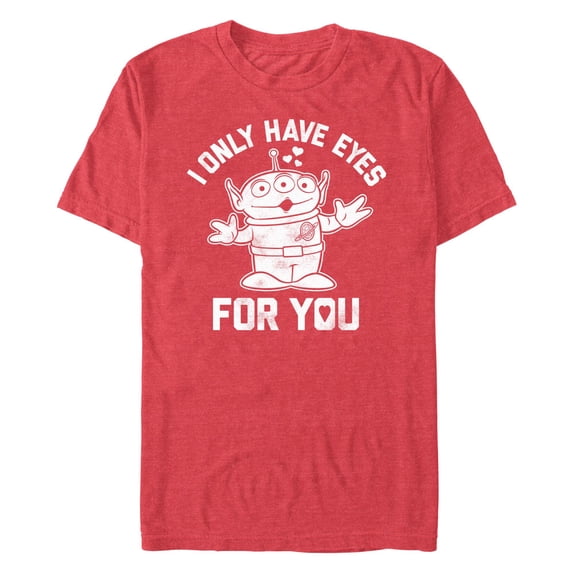 Men's Toy Story I Only Have Eyes for You Graphic Tee Red Heather 3X Large