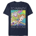 thumbnail image 1 of Men's Toy Story Infinity and Beyond Rainbow  Graphic Tee Navy Blue Medium, 1 of 4