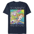 thumbnail image 1 of Men's Toy Story Infinity and Beyond Rainbow  Graphic Tee Navy Blue X Large, 1 of 4