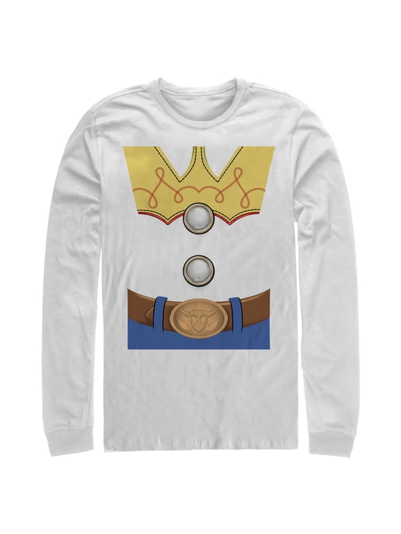Men's Toy Story Jessie Costume Long Sleeve Shirt White 2X Large