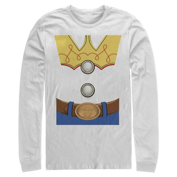 Men's Toy Story Jessie Costume Long Sleeve Shirt White Large