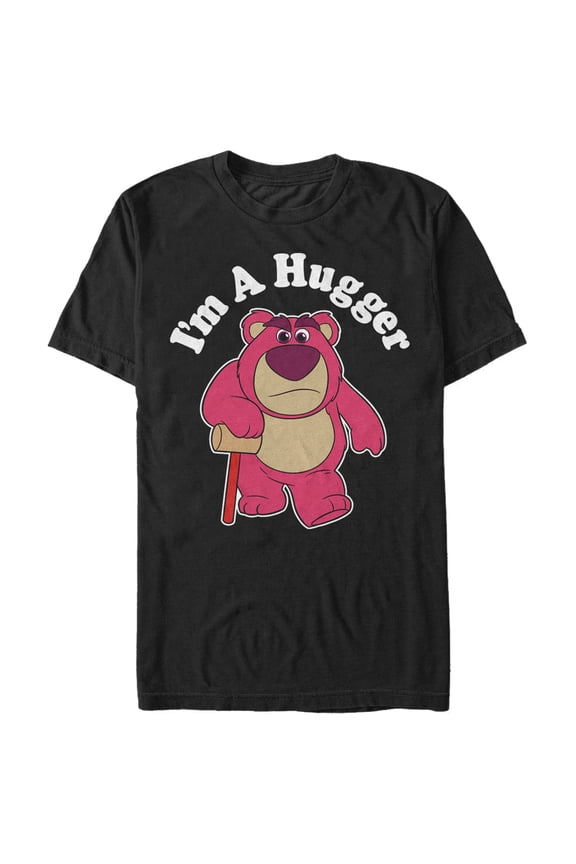 Men's Toy Story Lotso I'm a Hugger Graphic Tee Black Medium