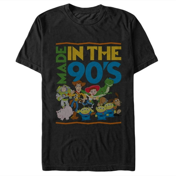 Men's Toy Story Made in the 90's  Graphic Tee Black Small