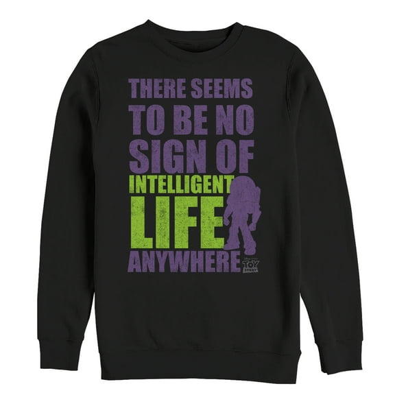 Men's Toy Story No Intelligent Life Anywhere  Sweatshirt Black Large