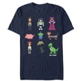 thumbnail image 1 of Men's Toy Story Pixel Characters  Graphic Tee Navy Blue Large, 1 of 4