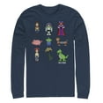 thumbnail image 1 of Men's Toy Story Pixel Characters Long Sleeve Shirt Navy Blue 2X Large, 1 of 3