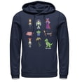 thumbnail image 1 of Men's Toy Story Pixel Characters  Pull Over Hoodie Navy Blue 2X Large, 1 of 3