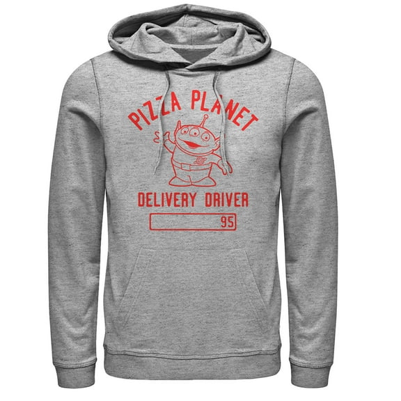 Men's Toy Story Pizza Planet Delivery Driver  Pull Over Hoodie Athletic Heather Small