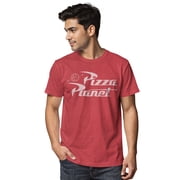 Men's Toy Story Pizza Planet Logo Graphic Tee Red Heather 2X Large
