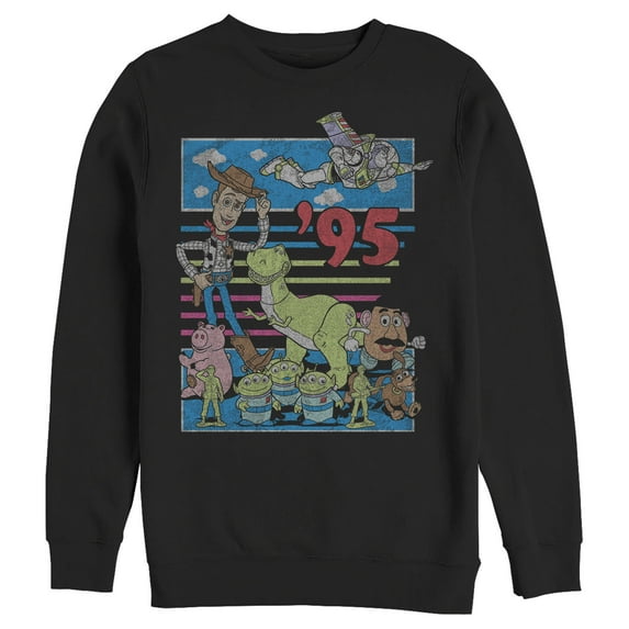 Men's Toy Story Retro Best Friend Toys Sweatshirt Black Medium
