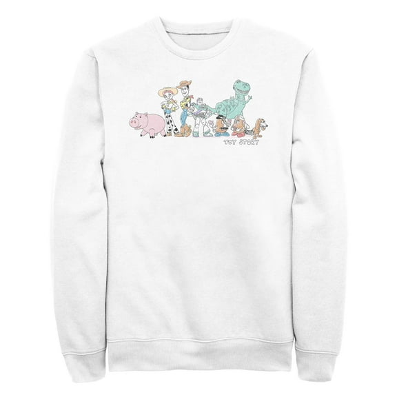 Men's Toy Story Retro Line Up Sketch  Sweatshirt
