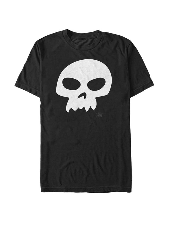 Men's Toy Story Sid Skull Graphic Tee Black Large