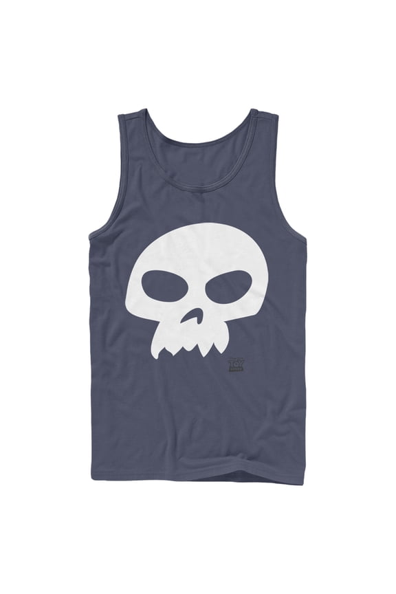 Men's Toy Story Sid Skull Tank Top Navy Blue Large