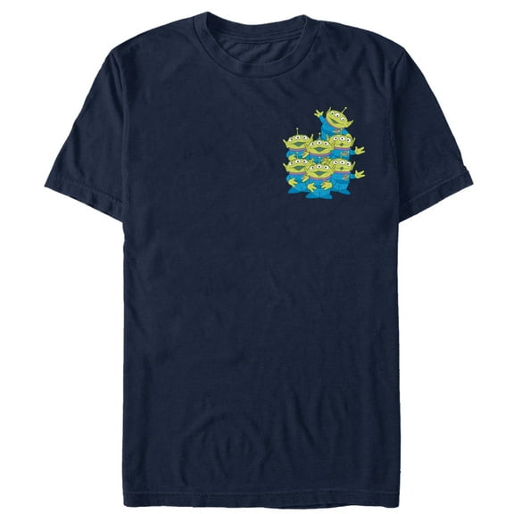 Men's Toy Story Squeeze Alien Pack Graphic Tee Navy Blue 3X Large